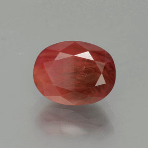 1.81 ct Red Andesine Labradorite Stone, Natural Andesine Labradorite in Oval Facet Shape for Sale