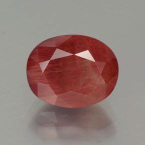 2.78 ct Red Andesine Labradorite Gemstone, Andesine Labradorite Gem in Oval Facet Shape for Sale.