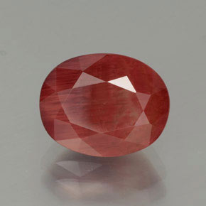 2.78 ct Red Andesine Labradorite Stone, Natural Andesine Labradorite in Oval Facet Shape for Sale
