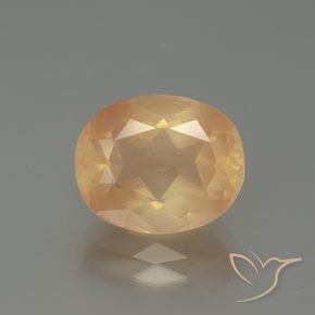 11,7 x 9,6mm Andesina Labradorite dorato Ovale sfaccettato dal Congo, peso di 4,31 ct, pietra preziosa naturale Diffuso in purezza Transparent, Andesina Labradorite 1pz - il colore è Dorato pesca chiaro, durezza Mohs di 6 - 6,5, Photo A
