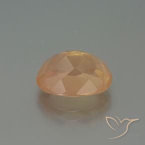 Andesine Labradorite Gemstone in 11.7 x 9.6 mm Size for Sale, Andesine Labradorite Stone in Light Peachy Golden Color
