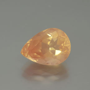 3.51 ct Orange Andesine Labradorite Gemstone, Andesine Labradorite Gem in Pear Facet Shape for Sale.
