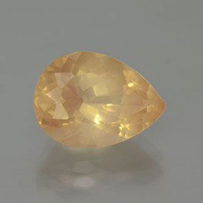 5.09 ct Orange Andesine Labradorite Stone, Natural Andesine Labradorite in Pear Facet Shape for Sale