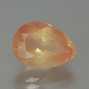 4.84 ct Orange Andesine Labradorite Stone, Natural Andesine Labradorite in Pear Facet Shape for Sale