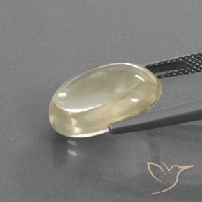 Andesine Labradorite Gemstone in 16 x 12 mm (calibrated) Size for Sale, Andesine Labradorite Stone in Cream Color