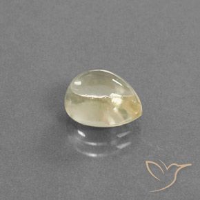 3.06 ct Golden Andesine Labradorite Stone, Natural Andesine Labradorite in Pear Cabochon Shape for Sale