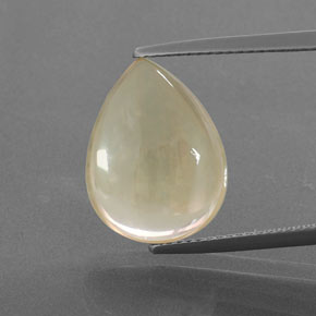 8.93 ct Gold Andesine Labradorite Gemstone, Andesine Labradorite Gem in Pear Cabochon Shape for Sale.