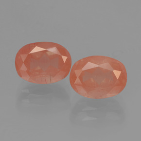 3.03 ct Red Andesine Labradorite Gemstone, Andesine Labradorite Gem in Oval Facet Shape for Sale.