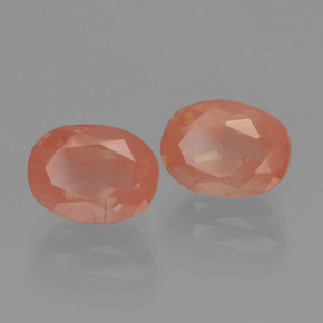 3.03 ct Red Andesine Labradorite Stone, Natural Andesine Labradorite in Oval Facet Shape for Sale