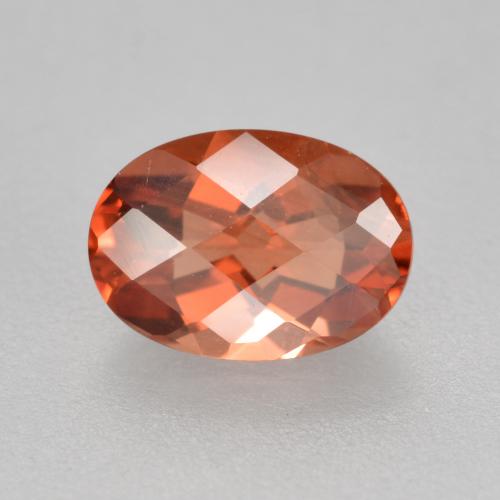 Medium Red Andesin Labradorit Edelstein - 0.7ct Oval Schachbrett (ID: 488913)