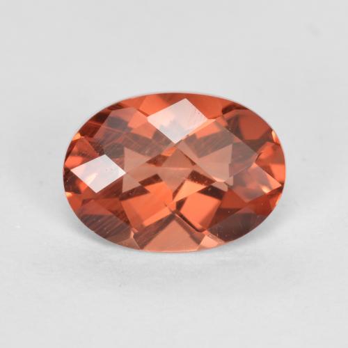Оранжево-Красный Андезин-Лабрадорит Камень - 0.7ct Овал Шахматный (ID: 488916)