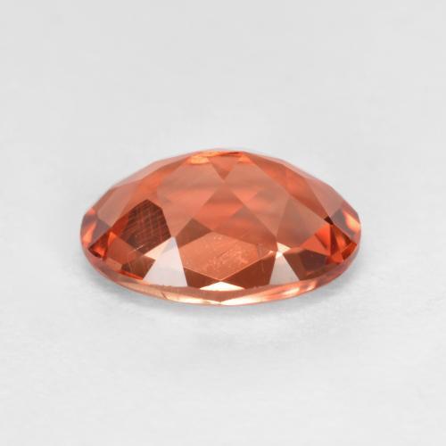 Andesine Labradorite Gemstone in 7.2 x 5.2 mm Size for Sale, Andesine Labradorite Stone in Orange Red Color