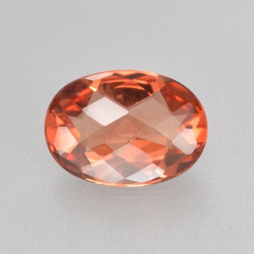 Medium Red Andesine Labradorite Gem - 0.6ct Oval Checkerboard (ID: 488937)