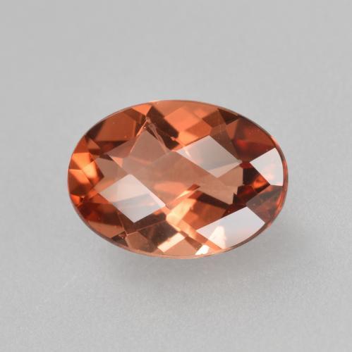 0.64 ct Red Andesine Labradorite Stone, Natural Andesine Labradorite in Oval Checkerboard Shape for Sale