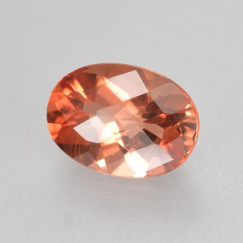 0.72 ct Red Andesine Labradorite Stone, Natural Andesine Labradorite in Oval Checkerboard Shape for Sale