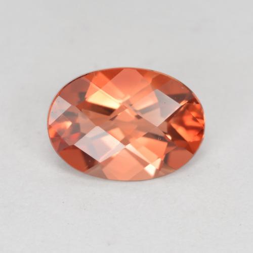 Medium Red Andesine Labradorite Gem - 0.7ct Oval Checkerboard (ID: 488952)