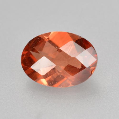 Rojo medio Andesina Labradorita Gema - 0.7ct Forma de Tablero de Ajedrez Óvalo (ID: 488955)
