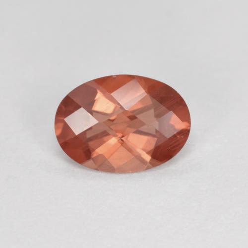 Andesina Labradorite rosso taglio ovale da 0,73 ct dal Congo, dimensione 7,1 x 5,1mm, pietra preziosa naturale Diffuso , purezza VVS-VS, Andesina Labradorite Ovale checkerboard da 1 pz, durezza Mohs di 6 - 6,5, Photo A