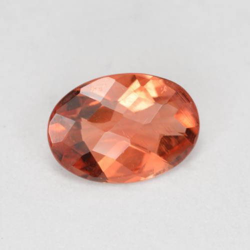 0.62 ct Red Andesine Labradorite Stone, Natural Andesine Labradorite in Oval Checkerboard Shape for Sale