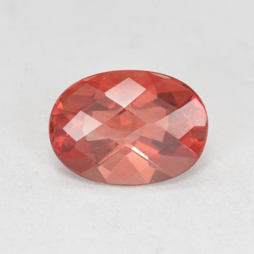 Medium Red Andesine Labradorite Gem - 0.8ct Oval Checkerboard (ID: 489136)