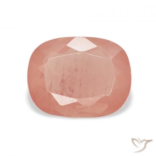 1.99ct Natural Reddish Orange Andesine Labradorite, Cushion, Transparent