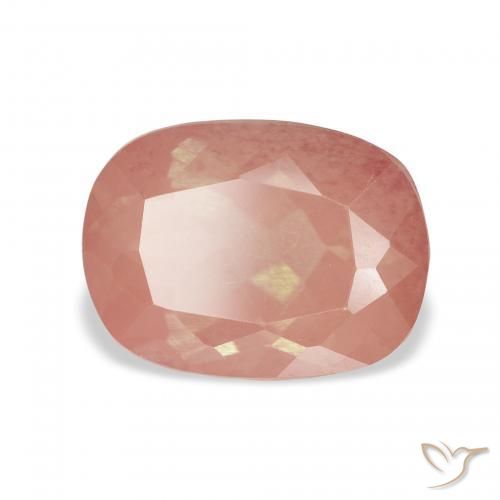 3.01 ct Red Andesine Labradorite Stone, Natural Andesine Labradorite in Cushion-Cut Shape for Sale