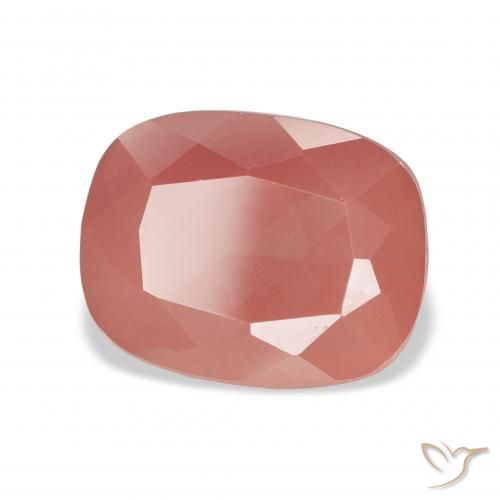 4.60 ct Red Andesine Labradorite Stone, Natural Andesine Labradorite in Cushion-Cut Shape for Sale