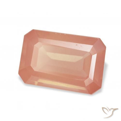 4.36 ct Orange Andesine Labradorite Stone, Natural Andesine Labradorite in Octagon Step Cut Shape for Sale