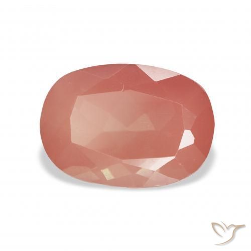3.44 ct Red Andesine Labradorite Stone, Natural Andesine Labradorite in Cushion-Cut Shape for Sale