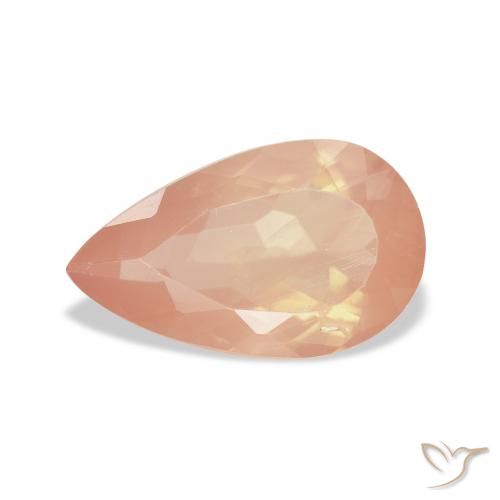 3.18ct Natural Reddish Orange Andesine Labradorite, Pear Shape, Transparent