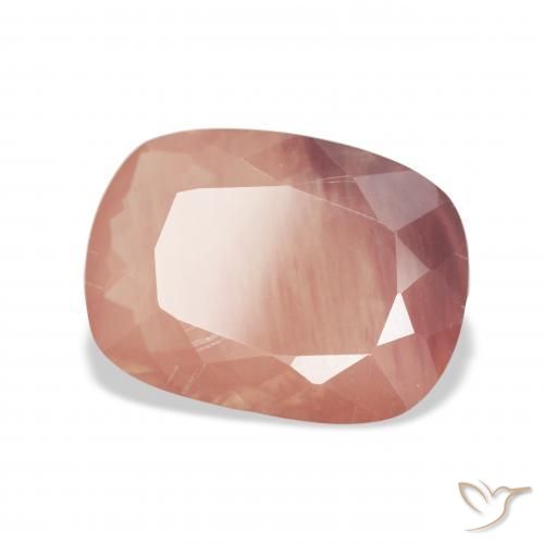 4.45 ct Red Andesine Labradorite Stone, Natural Andesine Labradorite in Cushion-Cut Shape for Sale