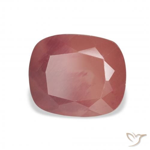 3.77 ct Pink Andesine Labradorite Stone, Natural Andesine Labradorite in Cushion-Cut Shape for Sale