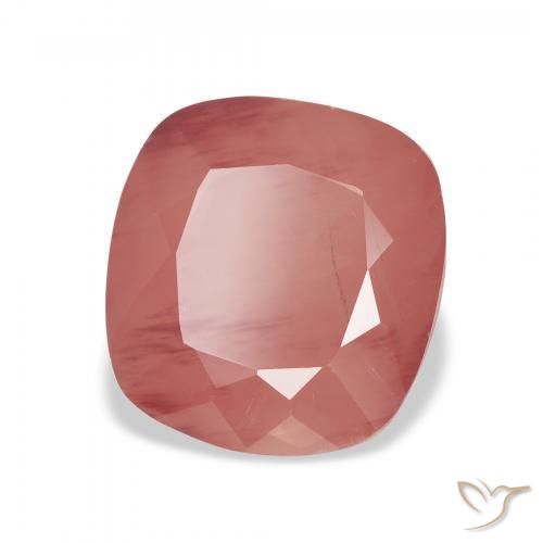 3.59 ct Pink Andesine Labradorite Stone, Natural Andesine Labradorite in Cushion-Cut Shape for Sale