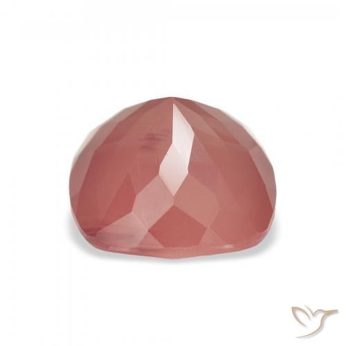Andesine Labradorite Gemstone in 10.2 x 9.6 mm Size for Sale, Andesine Labradorite Stone in Reddish Pink Tone Color