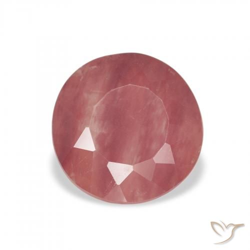 1.63 ct Pink Andesine Labradorite Gemstone, Andesine Labradorite Gem in Round Facet Shape for Sale.