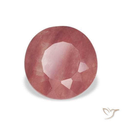 1.63 ct Pink Andesine Labradorite Stone, Natural Andesine Labradorite in Round Facet Shape for Sale