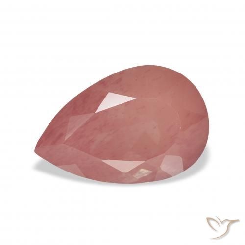 3.32ct Natural Raspberry Pink Andesine Labradorite, Pear Shape, Transparent