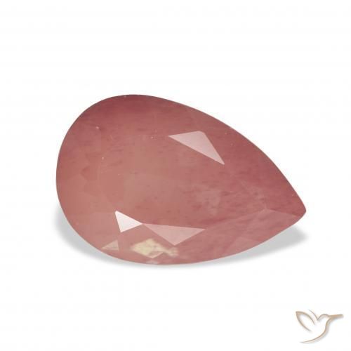 3.32 ct Pink Andesine Labradorite Stone, Natural Andesine Labradorite in Pear Facet Shape for Sale