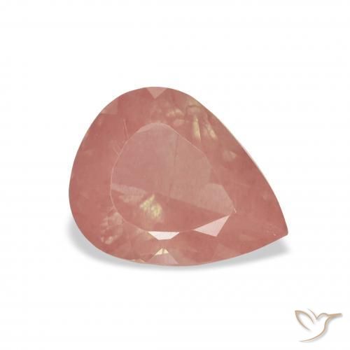 2.42 ct Pink Andesine Labradorite Stone, Natural Andesine Labradorite in Pear Facet Shape for Sale