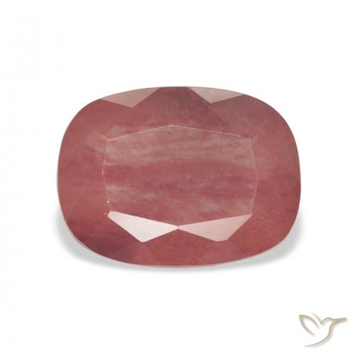 4.08ct Natural Deep Pink Andesine Labradorite, Cushion, Transparent