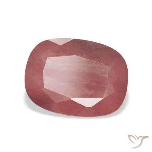 4.08 ct Pink Andesine Labradorite Stone, Natural Andesine Labradorite in Cushion-Cut Shape for Sale