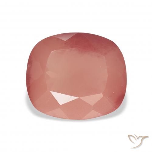4.54 ct Pink Andesine Labradorite Gemstone, Andesine Labradorite Gem in Cushion-Cut Shape for Sale.