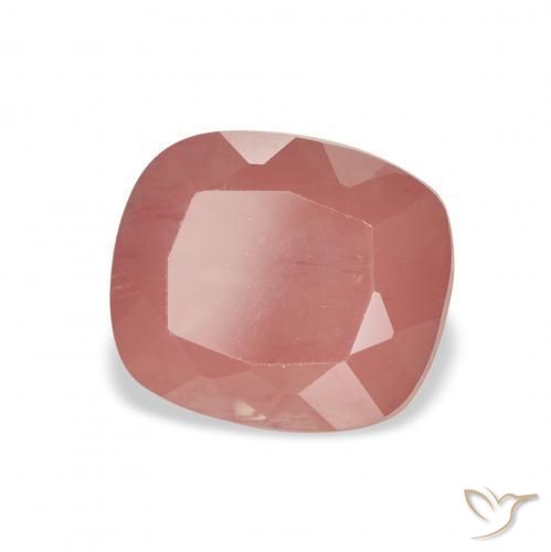 2.37 ct Pink Andesine Labradorite Stone, Natural Andesine Labradorite in Cushion-Cut Shape for Sale