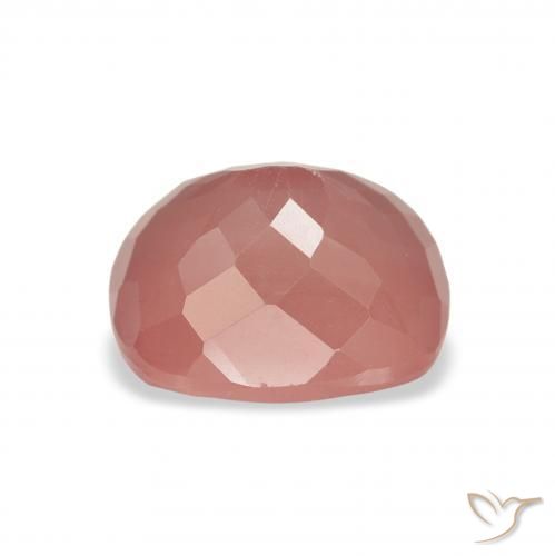 Andesine Labradorite Gemstone in 8.6 x 7.5 mm Size for Sale, Andesine Labradorite Stone in Medium Pink Color