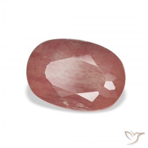 2.44 ct Red Andesine Labradorite Stone, Natural Andesine Labradorite in Cushion-Cut Shape for Sale