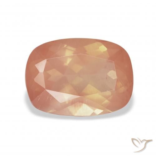3.58 ct Orange Andesine Labradorite Gemstone, Andesine Labradorite Gem in Cushion-Cut Shape for Sale.