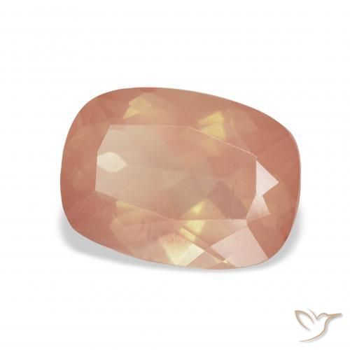 3.58 ct Orange Andesine Labradorite Stone, Natural Andesine Labradorite in Cushion-Cut Shape for Sale
