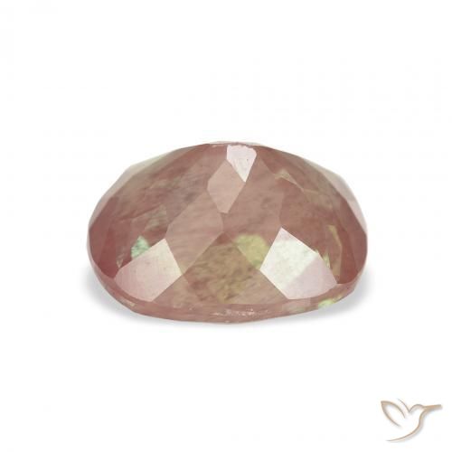 Andesine Labradorite Gemstone in 9.3 x 7.6 mm Size for Sale, Andesine Labradorite Stone in Orange Red Color