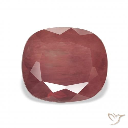 4.23 ct Red Andesine Labradorite Gemstone, Andesine Labradorite Gem in Cushion-Cut Shape for Sale.
