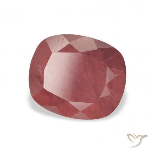 1.65 ct Red Andesine Labradorite Stone, Natural Andesine Labradorite in Cushion-Cut Shape for Sale